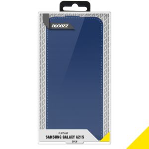 Accezz Flipcase Samsung Galaxy A21s - Blauw
