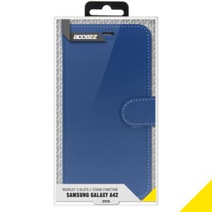 Accezz Wallet Softcase Bookcase Samsung Galaxy A42 - Donkerblauw
