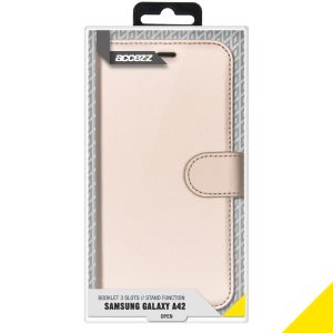 Accezz Wallet Softcase Bookcase Samsung Galaxy A42 - Goud
