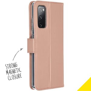 Accezz Wallet Softcase Bookcase Samsung Galaxy S20 FE - Rosé Goud