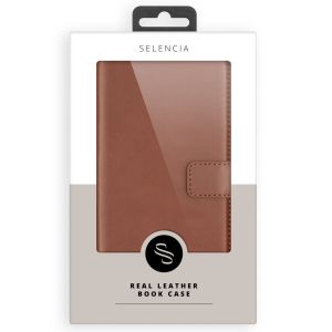 Selencia Echt Lederen Bookcase Samsung Galaxy S20 Plus - Lichtbruin