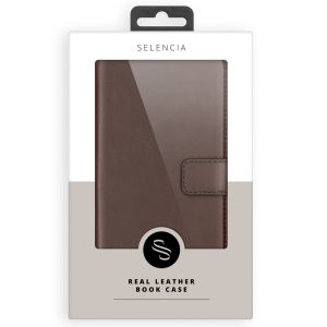 Selencia Echt Lederen Bookcase Samsung Galaxy S20 Plus - Bruin