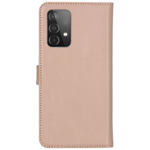 Selencia Echt Lederen Bookcase Samsung Galaxy A52(s) (5G/4G) - Roze