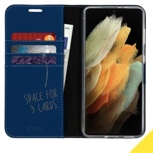 Accezz Wallet Softcase Bookcase Galaxy S21 Ultra - Donkerblauw