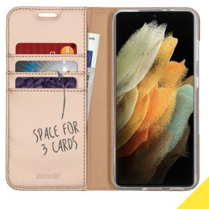 Accezz Wallet Softcase Bookcase Galaxy S21 Ultra - Goud