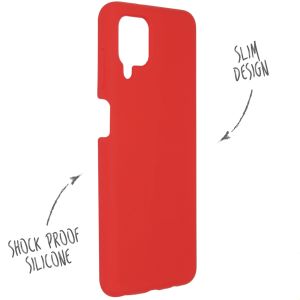 Accezz Liquid Silicone Backcover Samsung Galaxy A12 - Rood
