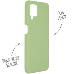 Accezz Liquid Silicone Backcover Samsung Galaxy A12 - Groen