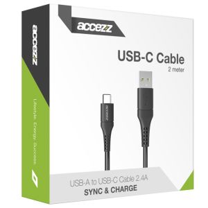 Accezz USB-C naar USB kabel - 2 meter - Zwart