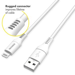 Accezz Lightning naar USB kabel - MFi certificering - 0,2 meter - Wit