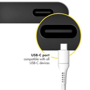 Accezz Lightning naar USB-C kabel - MFi certificering - 0,2 meter - Wit