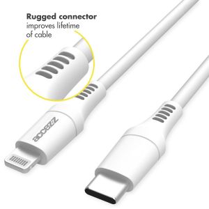 Accezz Lightning naar USB-C kabel - MFi certificering - 0,2 meter - Wit