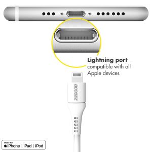 Accezz Lightning naar USB-C kabel - MFi certificering - 0,2 meter - Wit