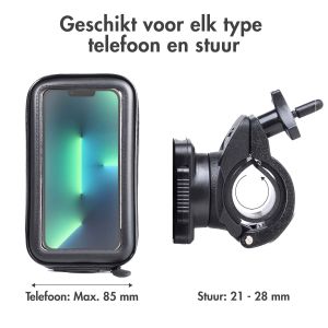 Accezz Telefoonhouder fiets - Universeel - met case - Zwart