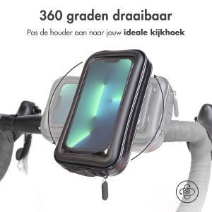 Accezz Telefoonhouder fiets - Universeel - met case - Zwart