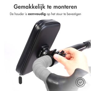 Accezz Telefoonhouder fiets - Universeel - met case - Zwart