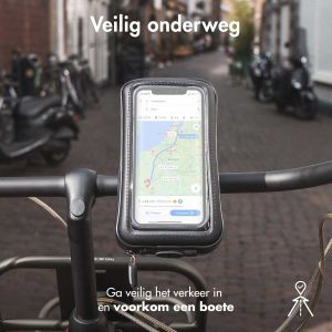 Accezz Telefoonhouder fiets - Universeel - met case - Zwart