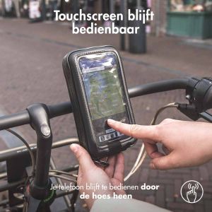 Accezz Telefoonhouder fiets - Universeel - met case - Zwart