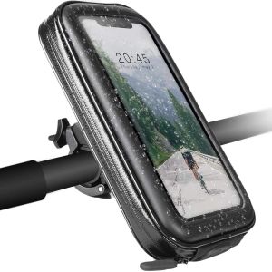 Accezz Telefoonhouder fiets - Universeel - met case - Zwart