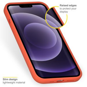 Accezz Liquid Silicone Backcover iPhone 13 - Nectarine