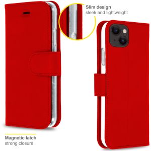 Accezz Wallet Softcase Bookcase iPhone 13 - Rood