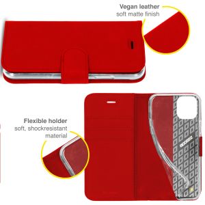Accezz Wallet Softcase Bookcase iPhone 13 - Rood