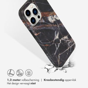 Selencia Aurora Fashion Backcover iPhone 14 Pro Max - Duurzaam hoesje - 100% gerecycled - Zwart Marmer