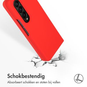 Accezz Liquid Silicone Backcover Samsung Galaxy Z Fold 4 - Rood