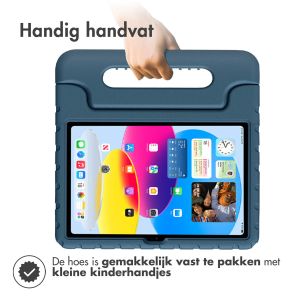 Accezz Kidsproof Backcover met handvat iPad 10 (2022) 10.9 inch - Donkerblauw