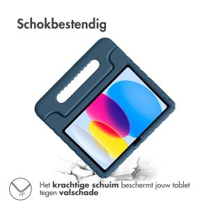 Accezz Kidsproof Backcover met handvat iPad 10 (2022) 10.9 inch - Donkerblauw