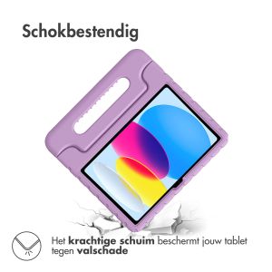 Accezz Kidsproof Backcover met handvat iPad 10 (2022) 10.9 inch - Lila