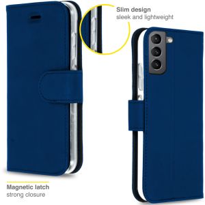 Accezz Wallet Softcase Bookcase Samsung Galaxy S21 FE - Donkerblauw