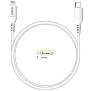 Accezz Car Charger met Lightning naar USB-C kabel - Autolader - MFi certificering - 20 Watt - 1 meter - Wit