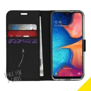 Accezz Industry Packaged Wallet Softcase Bookcase Samsung Galaxy A20e - Zwart