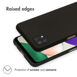 Accezz Color Backcover Samsung Galaxy A22 (5G) - Zwart