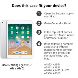 Accezz Trifold Bookcase iPad 6 (2018) 9.7 inch / iPad 5 (2017) 9.7 inch / Air 2 (2014) / Air 1 (2013) - Zwart