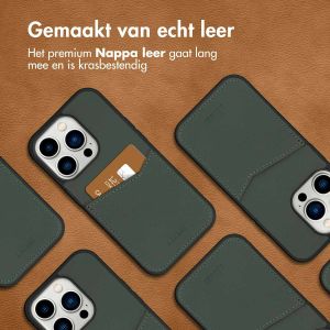 Accezz Premium Leather Card Slot Backcover iPhone 14 Pro - Groen