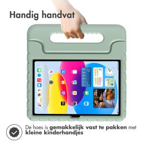 Accezz Kidsproof Backcover met handvat iPad 10 (2022) 10.9 inch - Olijfgroen