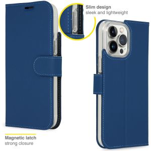 Accezz Wallet Softcase Bookcase iPhone 14 Pro Max - Donkerblauw