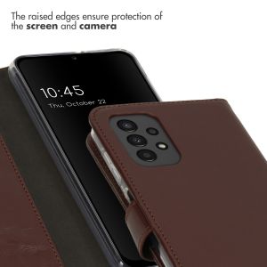 Selencia Echt Lederen Bookcase Samsung Galaxy A13 (4G) - Bruin