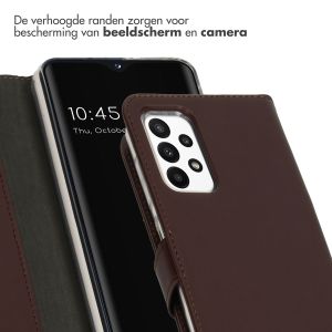 Selencia Echt Lederen Bookcase Samsung Galaxy A23 (5G) - Bruin