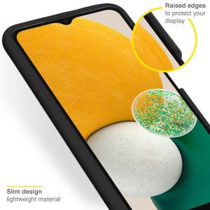 Accezz Liquid Silicone Backcover Samsung Galaxy A13 (5G) / A04s - Zwart