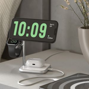 Zens Draadloos oplaadstation 4-in-1 - Aluminium Serie - MagSafe + Apple Watch + Draadloze oplader - Zwart