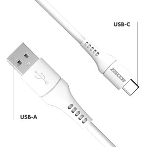 Accezz USB-C naar USB kabel - 0,2 meter - Wit