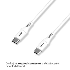 Accezz USB-C naar USB-C kabel - 0,2 meter - Wit