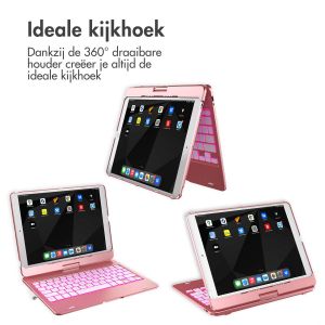 Accezz 360 Slim Keyboard Bookcase iPad 9 (2021) 10.2 inch / iPad 8 (2020) 10.2 inch / iPad 7 (2019) 10.2 inch - Rosé Goud