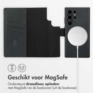 Accezz Leather Bookcase 2-in-1 met MagSafe Samsung Galaxy S24 Ultra - Onyx Black
