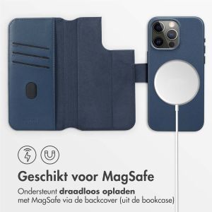 Accezz Leather Bookcase 2-in-1 met MagSafe iPhone 15 Pro Max - Nightfall Blue