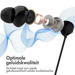Accezz In-ear oordopjes - Bedrade oordopjes - AUX / 3,5 mm Jack aansluiting - Zwart