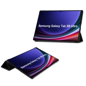 Accezz Trifold Bookcase Samsung Galaxy Tab S9 Ultra - Zwart