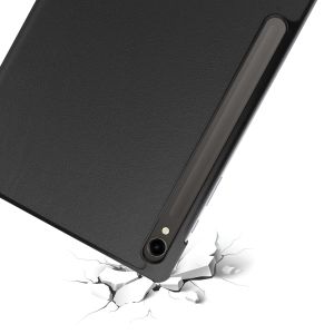 Accezz Trifold Bookcase Samsung Galaxy Tab S9 - Zwart